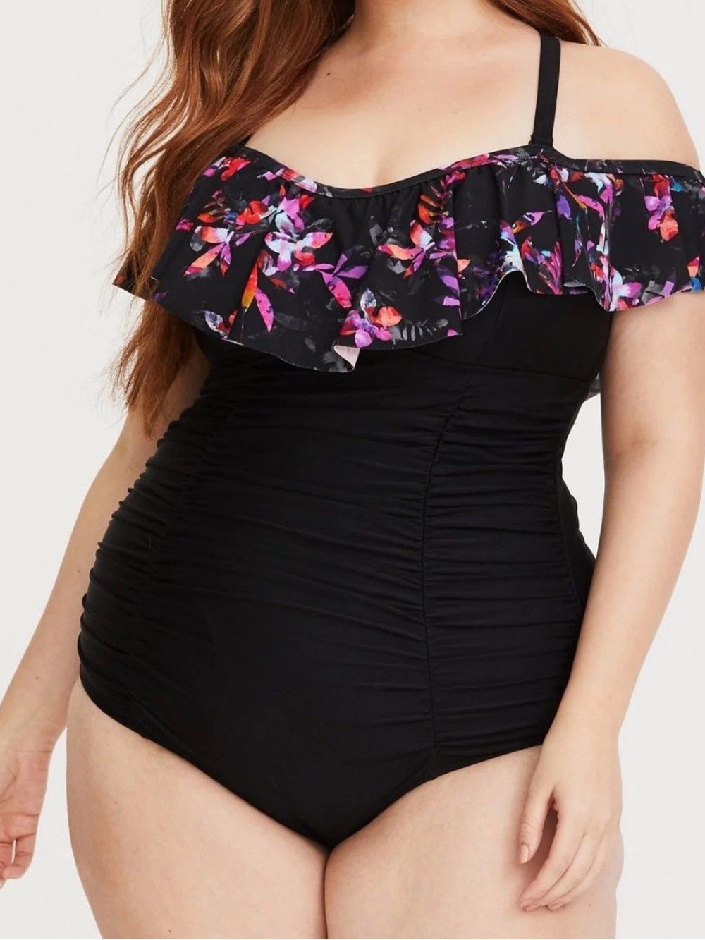 TORRID | Ruffle One Piece Off Shoulder Bathing Suit Size 3